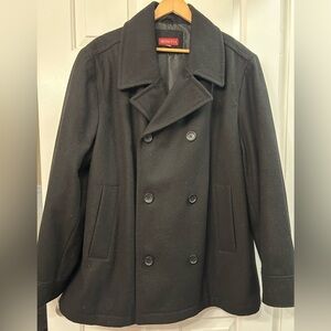 Merona Classic Black Wool Peacoat XXL